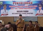Masyarakat Nagari di Kecamatan Lubuk Sikaping Pasaman Terima BLT
