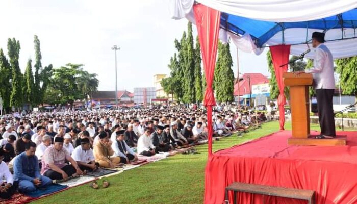 Ini Pesan Menyentuh Pj Walikota Pariaman dalam Sambutanya saat Shalat Ied di Lapangan Merdeka Pariaman