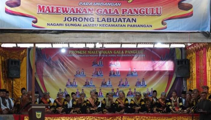 Sempat “Talipek” Kosong, 17 Datuak di Kenagarian Sungai Jambu Pariangan Dilewakan
