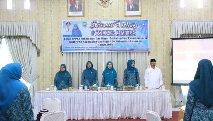 Pengurus TP PKK Kabupaten dan Nagari di Pasaman Ikuti Bimtek Keorganisasian
