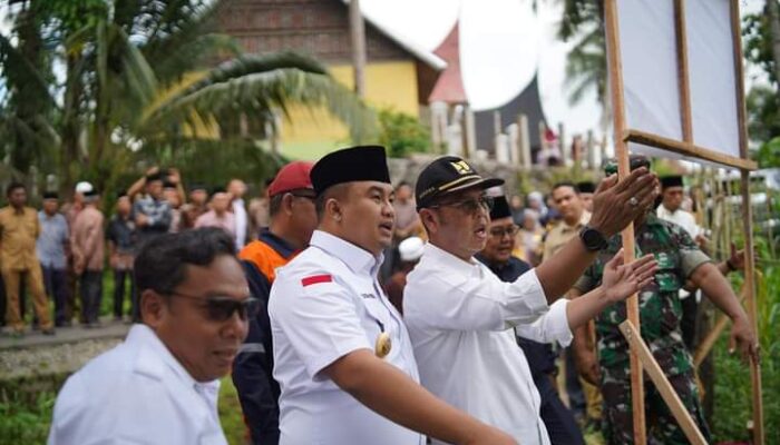 Telan Dana Rp21,7 Miliar, Jembatan Siguntur Penghubung Sitiung Dharmasraya-Siluluak Sungai Lansek Sijunjung Dibangun