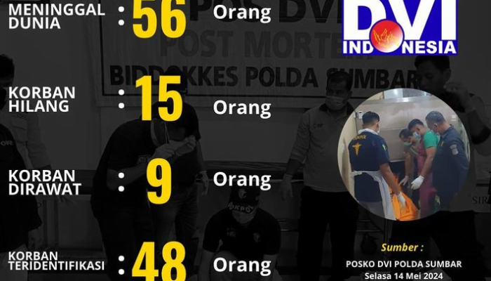 Korban Galodo Sumbar Bertambah, 56 Meninggal Dunia dan 15 Orang Masih Hilang