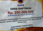 Berikut Jumlah Bantuan yang Masuk ke Posko Utama Tanggap Darurat Galodo Tanah Datar