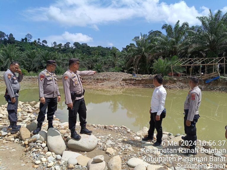 Cegah PETI, Polres Pasaman Barat Gelar Patroli Rutin di Nagari Batahan