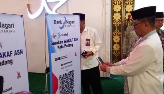Kerjasama dengan Bank Nagari Syariah, Pemko Padang Luncurkan Gerakan ASN Berwakaf