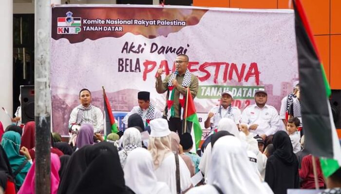 Aksi Damai Bela Palestina di Tanah Datar, Pjs. Bupati: Sikap Kita Jelas, Mengutuk Keras Zionis Israel