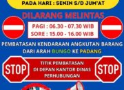 Catat Waktunya! Pagi dan Sore Angkutan Barang Dilarang Lewat Jalan Lintas Sumatera Dharmasraya