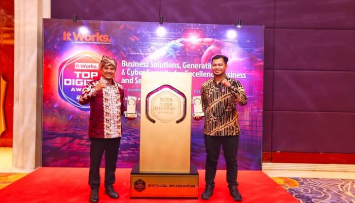 Perumda Air Minum Tirta Serambi Padang Panjang Raih Penghargaan TOP Digital Awards 2024