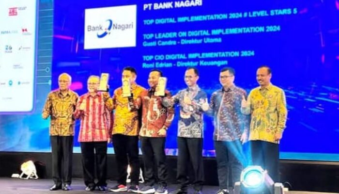 Bank Nagari Raih 3 Penghargaan Top Digital Awards 2024