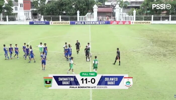 PIALA SOERATIN U17 NASIONAL: Pasukan Alan Martha Cukur Man-U Sulawesi Barat 11-0