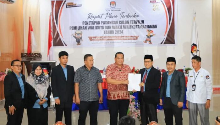 KPU Kota Pariaman Tetapkan Yota Balad-Mulyadi Walikota dan Wakil Walikota Terpilih Periode 2025-2030