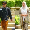 FOTO: Pesona Gadis dan Bujang Dharmasraya saat Lomba Hari Batik Nasional