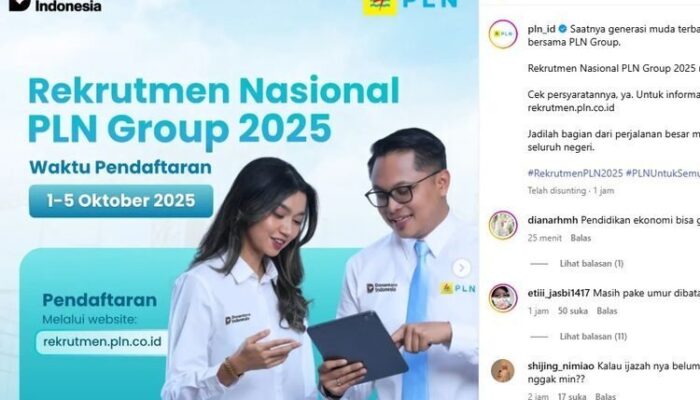 Hari Ini Terakhir! Berikut Cara Daftar Rekrutmen PLN 2025, Syarat Dokumen dan Batas Usia Pelamar