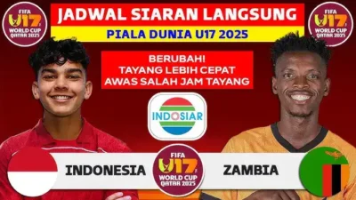 Jadwal Siaran Langsung Piala Dunia U17 Qatar 2025, Indonesia Vs Zambia Malam Ini