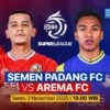 JADWAL SEMEN PADANG VS AREMA MALAM INI: Singo Edan Sesumbar “Kunyah” Kabau Sirah!