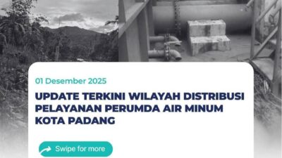 Masih Terbatas, Air Bersih Perumda AM Padang Mulai Mengalir! Berikut Kawasan yang Sudah Terlayani