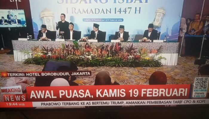 BREAKINGNEWS: Sah! Pemerintah Tetapkan Awal Puasa 1 Ramadhan 1447 H, Kamis 19 Februari 2026