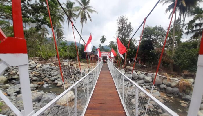 Jembatan Gantung Merah Putih Guo Kuranji Diresmikan Presiden Prabowo Secara Virtual
