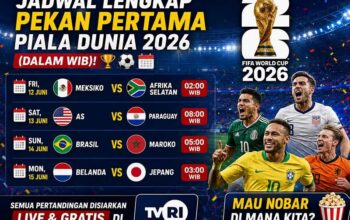 Jadwal Lengkap Siaran Langsung 104 Pertandingan Piala Dunia 2026 Amerika-Meksiko-Kanada