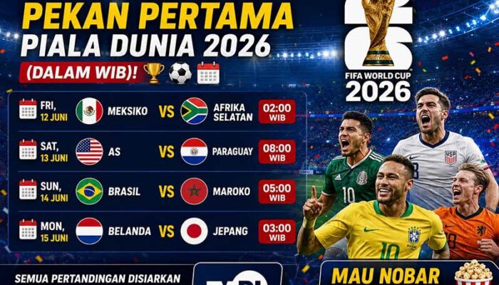 Jadwal Lengkap Siaran Langsung 104 Pertandingan Piala Dunia 2026 Amerika-Meksiko-Kanada
