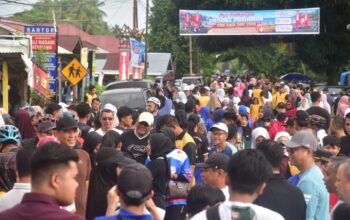 CFD Perdana Sukses! Warga Padang Pariaman Berbondong-bondong Jalan Pagi di Katapiang