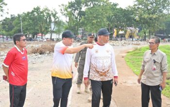 Gubernur Sumbar Tinjau Proyek Rekonstruksi Stadion H Agus Salim Padang