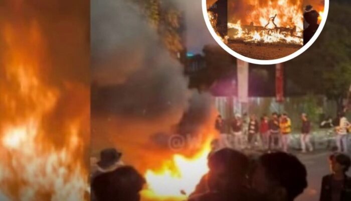 Jakarta Membara! Kericuhan Pecah Usai Aksi Demonstrasi, Pos Polisi Dibakar Massa