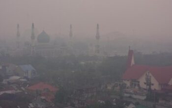 Kualitas Udara Pekanbaru Sudah Berbahaya, Kabut Asap Kebakaran Hutan Makin Tebal