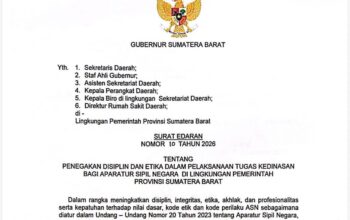 Rawan “Main Mata” Saat Kerja, Gubernur Sumbar Terbitkan Edaran Etika ASN Saat Kedinasan