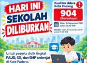 BREAKINGNEWS: Siswa di Padang Libur Hari Ini, Karena Kualitas Udara Sangat Berbahaya!