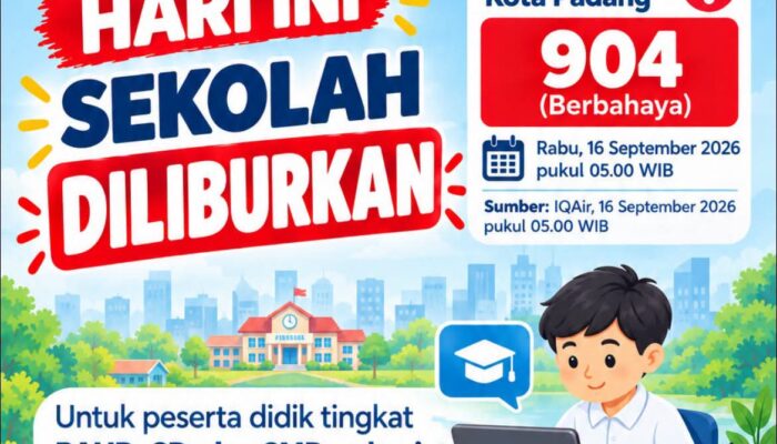 BREAKINGNEWS: Siswa di Padang Libur Hari Ini, Karena Kualitas Udara Sangat Berbahaya!
